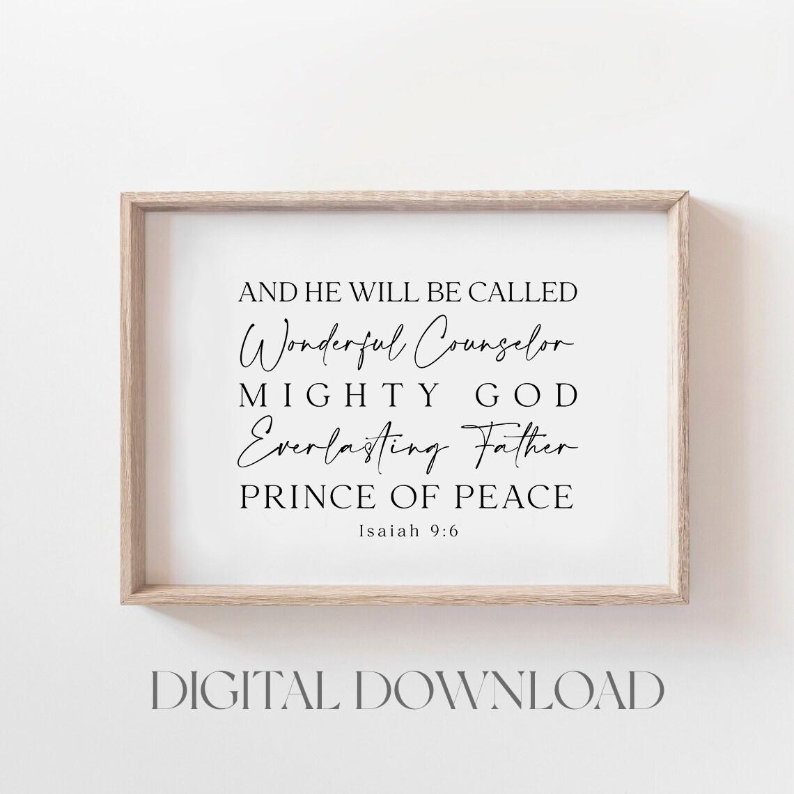 Wonderful Counselor Isaiah 9:6 Christian Art Print - Image 3