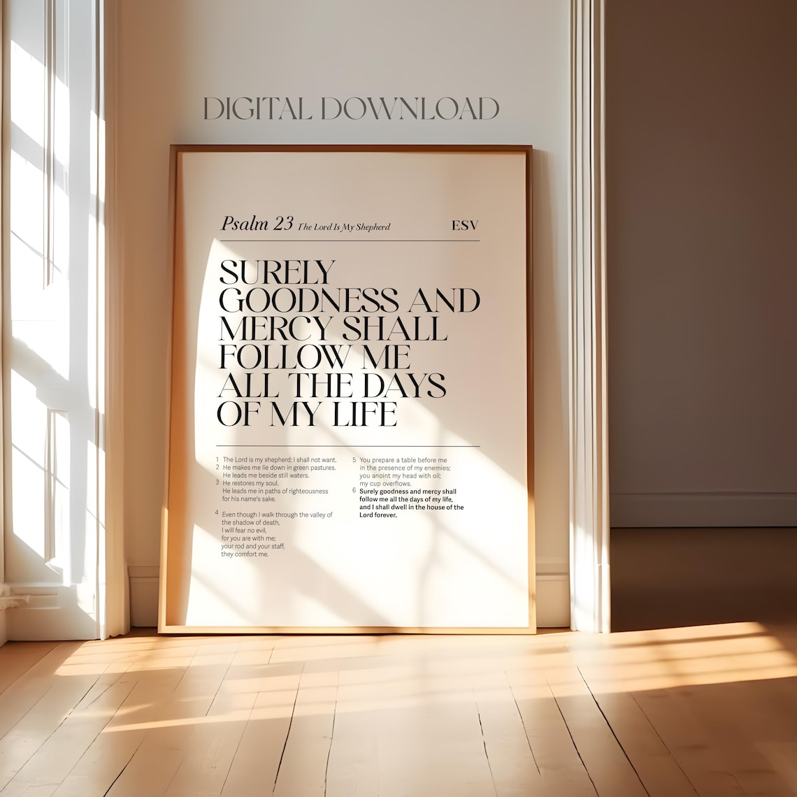 Psalm 23 ESV Scripture Art Print, Christian Wall Art - Image 2