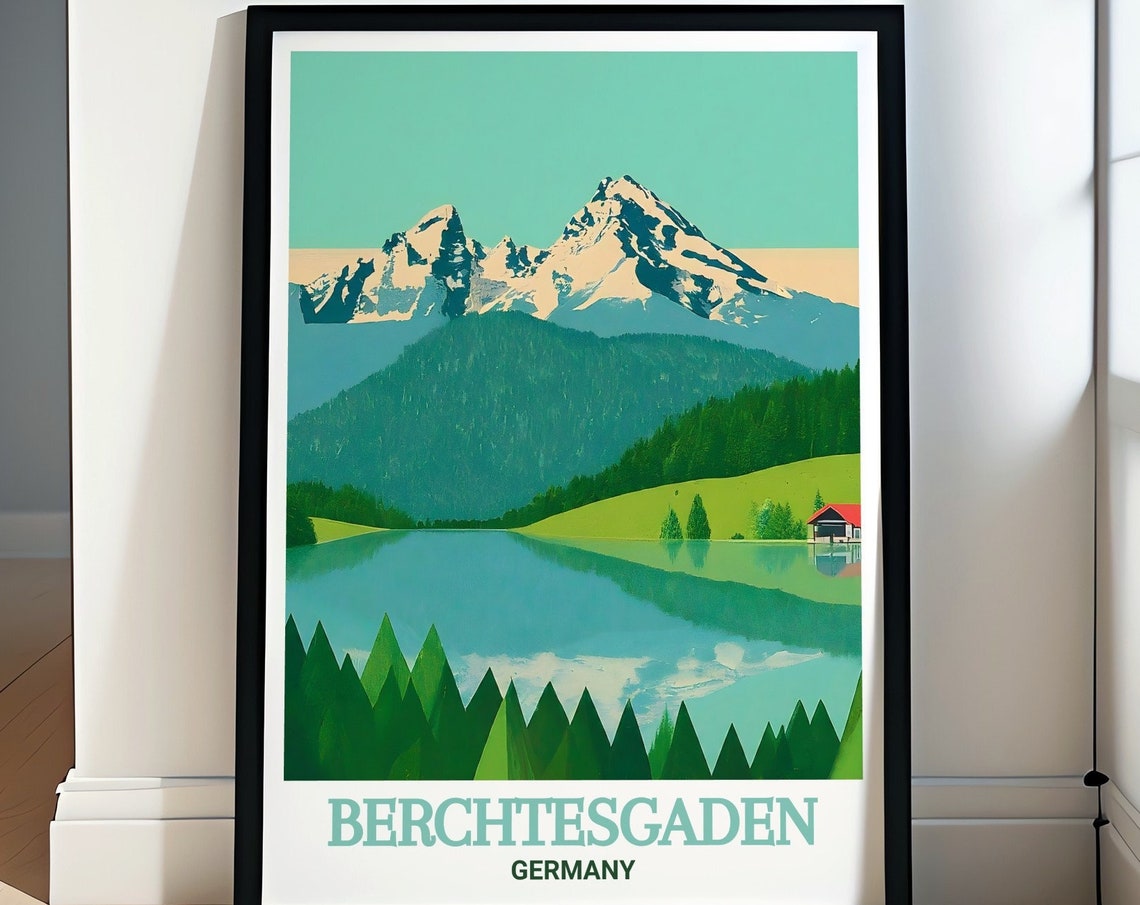 Berchtesgaden National Park Lake and Forest Reflection Poster