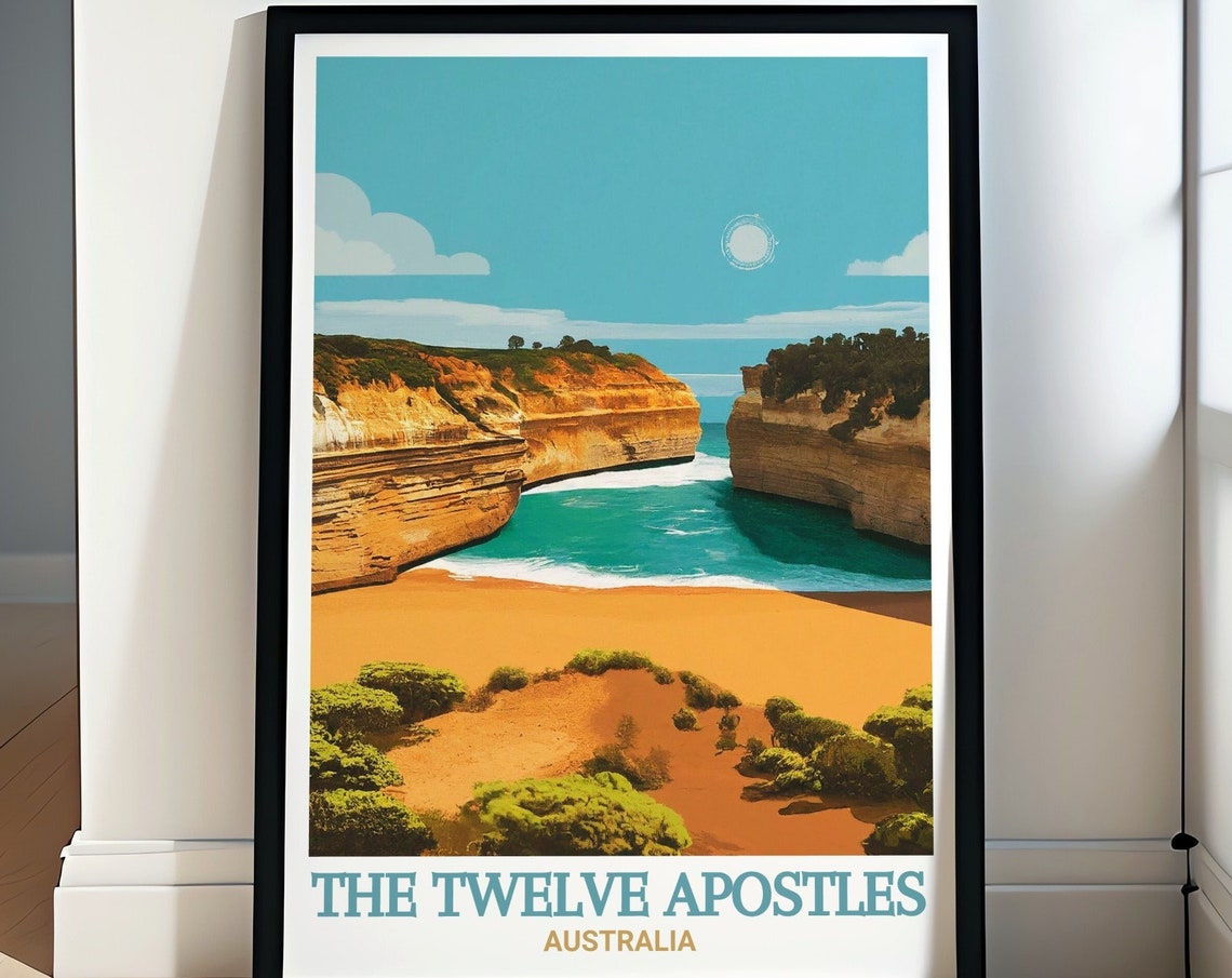 The Twelve Apostles Australia Golden Limestone Cliffs Coastal Poster