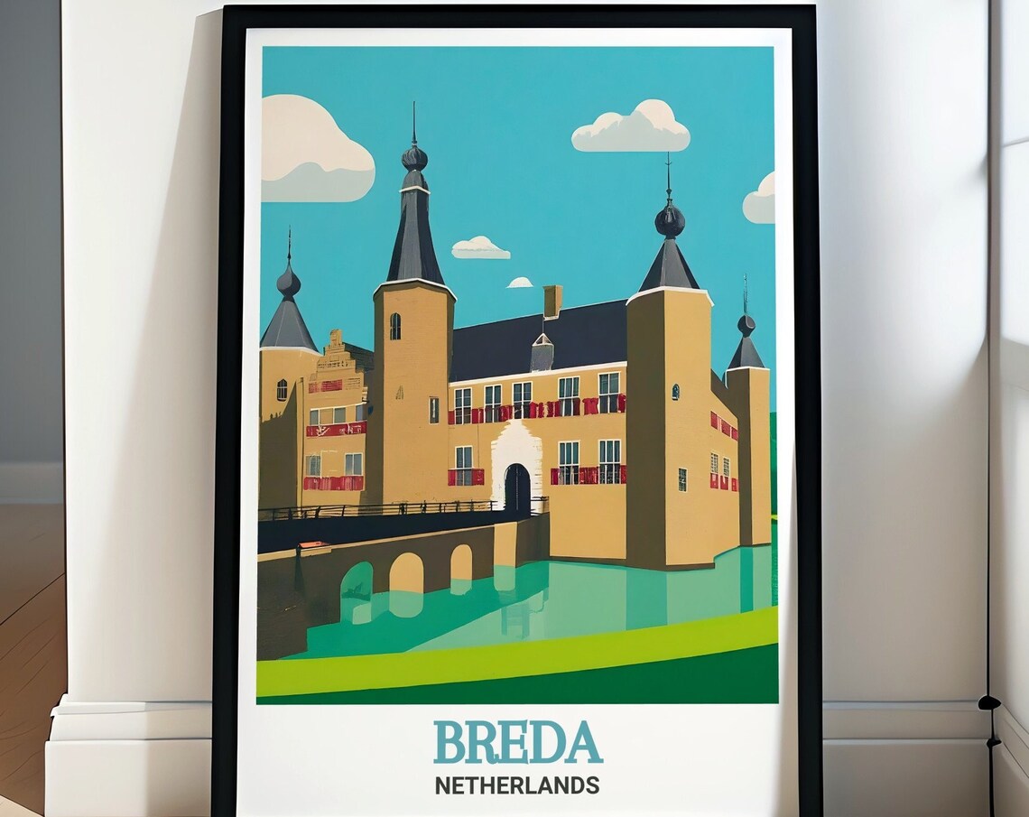 Breda Castle Moated Fortress Dutch Landmark Netherlands Poster
