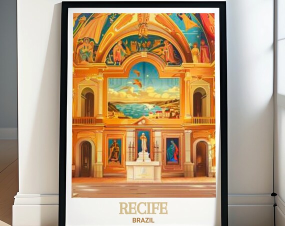 Recife Brazil Capela Dourada Golden Baroque Chapel Interior Poster