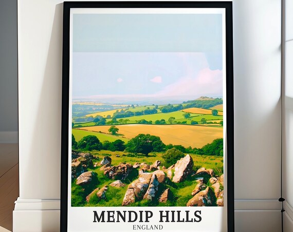 Mendip Hill Wall Art Crook Peak Compton Hill Art Crook Peak Compton Hill Poster Mendip Hills Decor Mendip Hills Gift