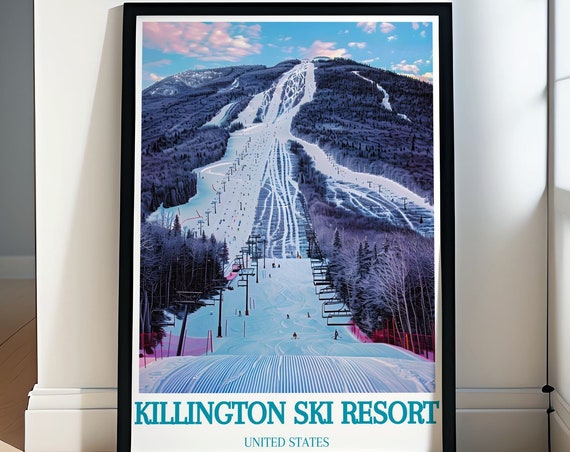 Timeless Ski Resort Posters Explore Bear Mountain Adventure Discover The Allure Of Vermont And Bear Mountain
