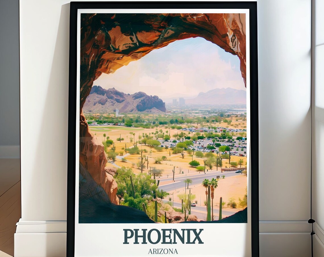 Phoenix Arizona Hole in the Rock Papago Park Desert View Poster