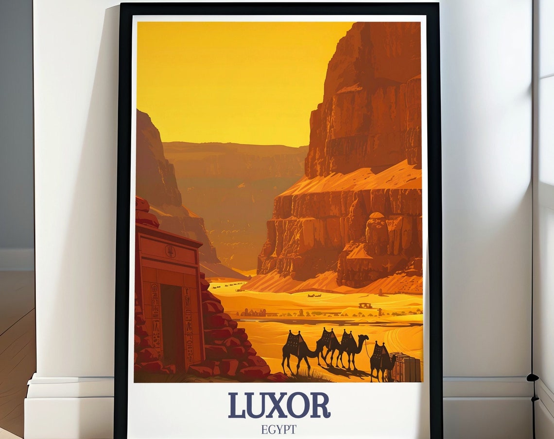 Luxor Travel Art Valley Of The Kings And Nile Delta Egypt Art Luxor Poster Valley Of The Kings And Nile Delta Travel Art Luxor Decor