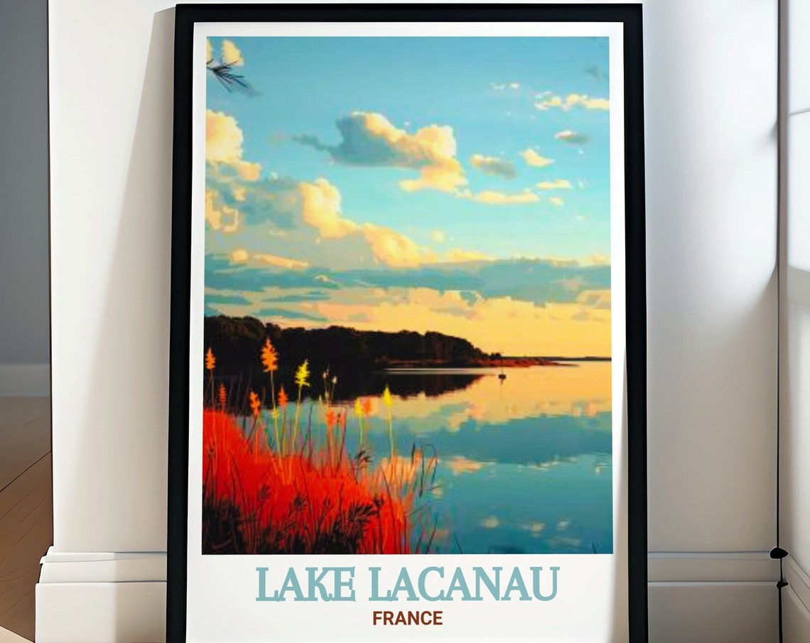 Lake Lacanau Wall Art Rserve Naturelle De L Tang De Cousseau Art Lacanau Beach Poster Lake Lacanau Print Lake Lacanau Decor