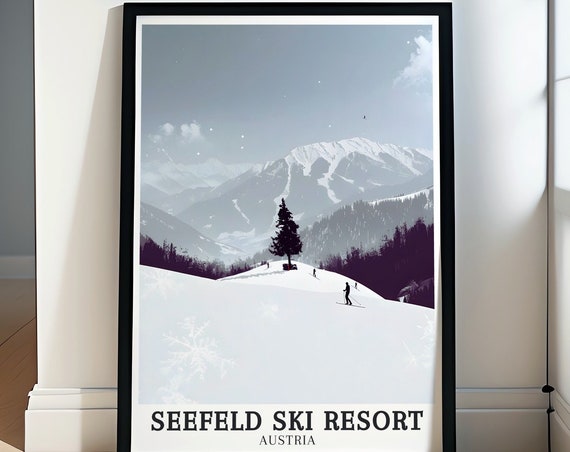 Seefeld Ski Resort Travel Poster Austrian Alps Region Seefeld Art Austrian Alps Region Seefeld Printsaustrian Alps Region Seefeld Prints