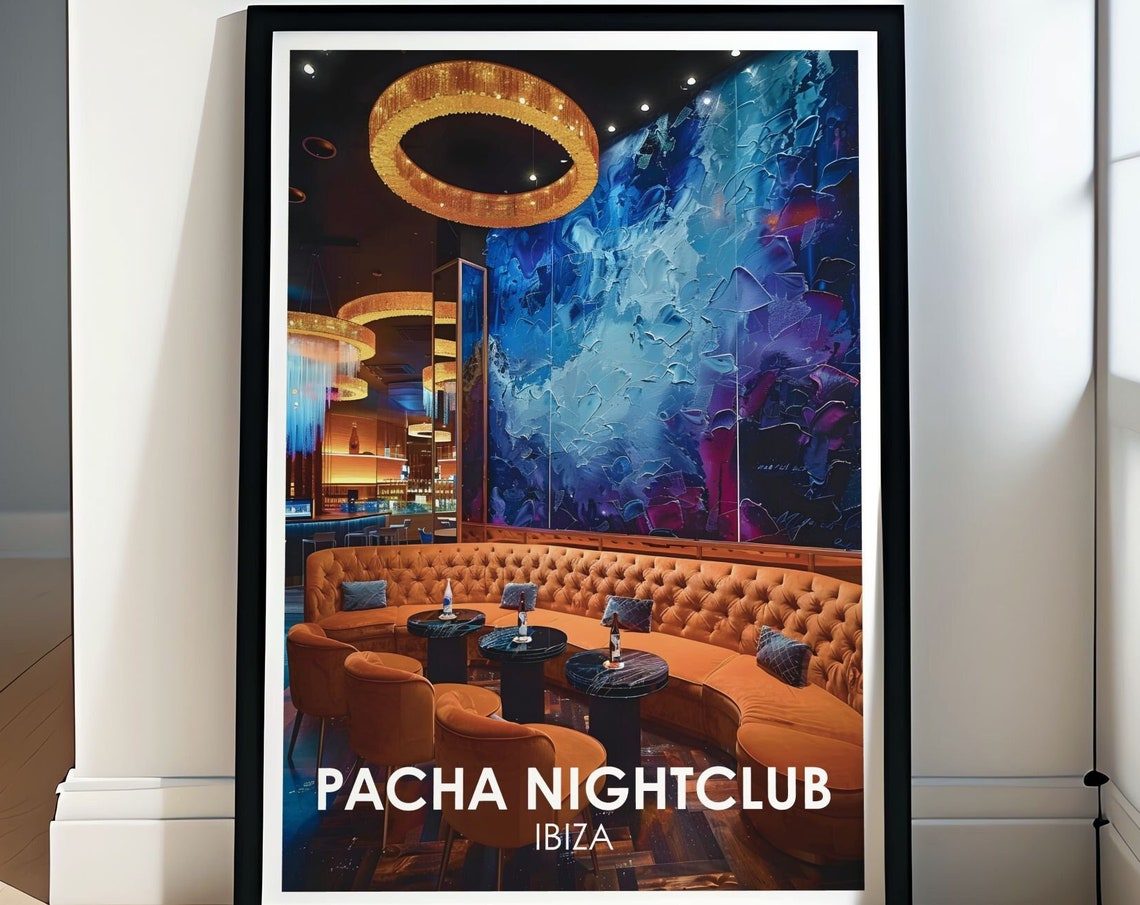 Vintage Pacha Nightclub Poster Pacha Nightclub Poster Pacha Nightclub Vintage Travel Poster For Vip Lounge Decor