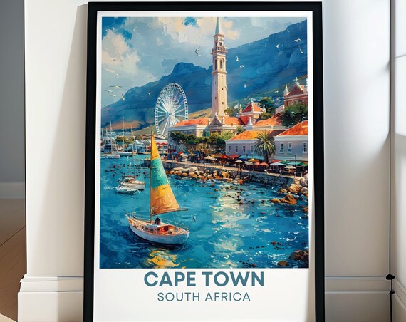Cape Town Wall Art Scenic Beauty Table Mountain Art Print Captured Cape Towns Iconic Landscape In Prints