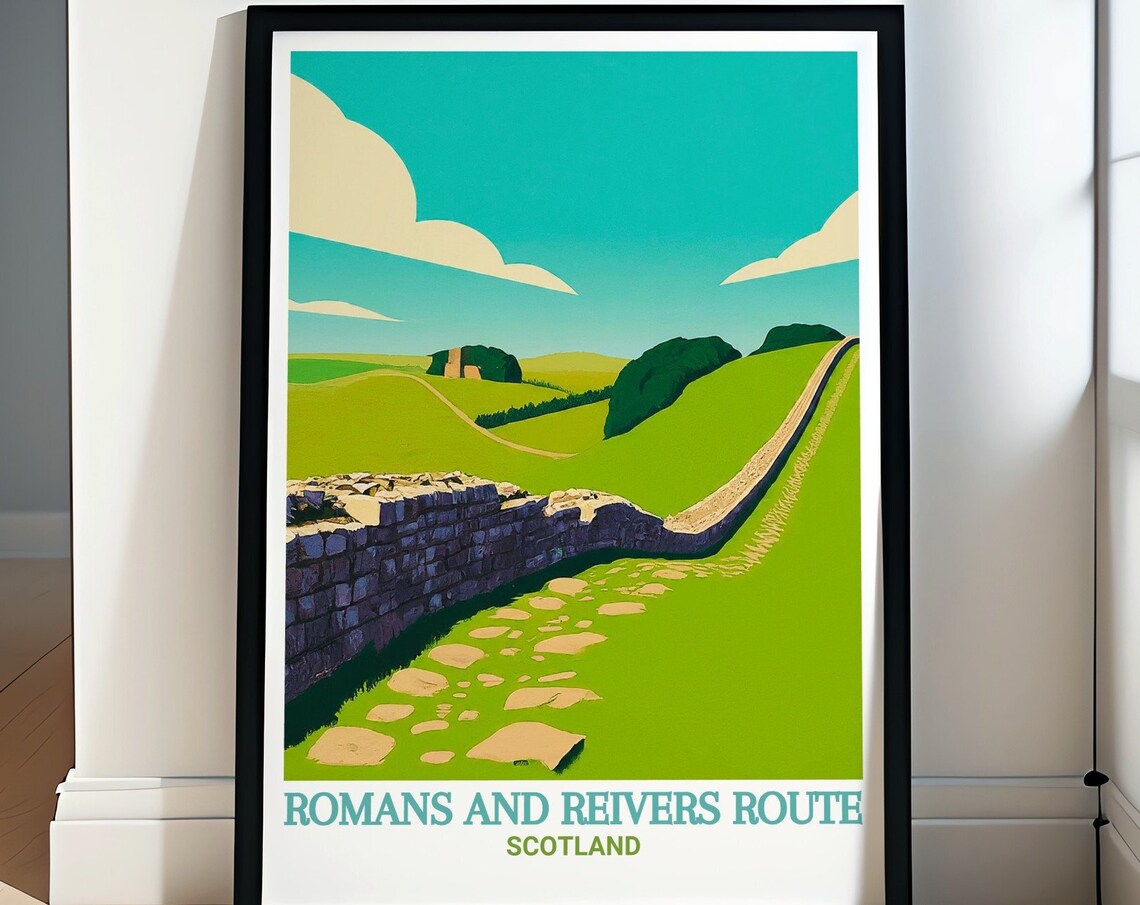 Romans And Reivers Route Hadrians Wall Ancient Stones Trail Poster