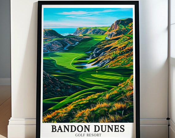 Bandon Dunes Golf Resort Art Bandon Dunes And Pacific Ocean Posters Bandon Dunes Golf Resort Decor Bandon Dunes And Pacific Ocean Art