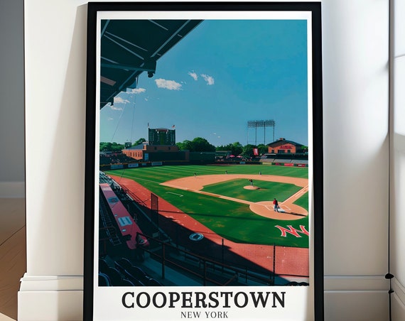 Cooperstown Travel Posters Doubleday Field National Baseball Hall Decor Doubleday Field National Baseball Hall Gift