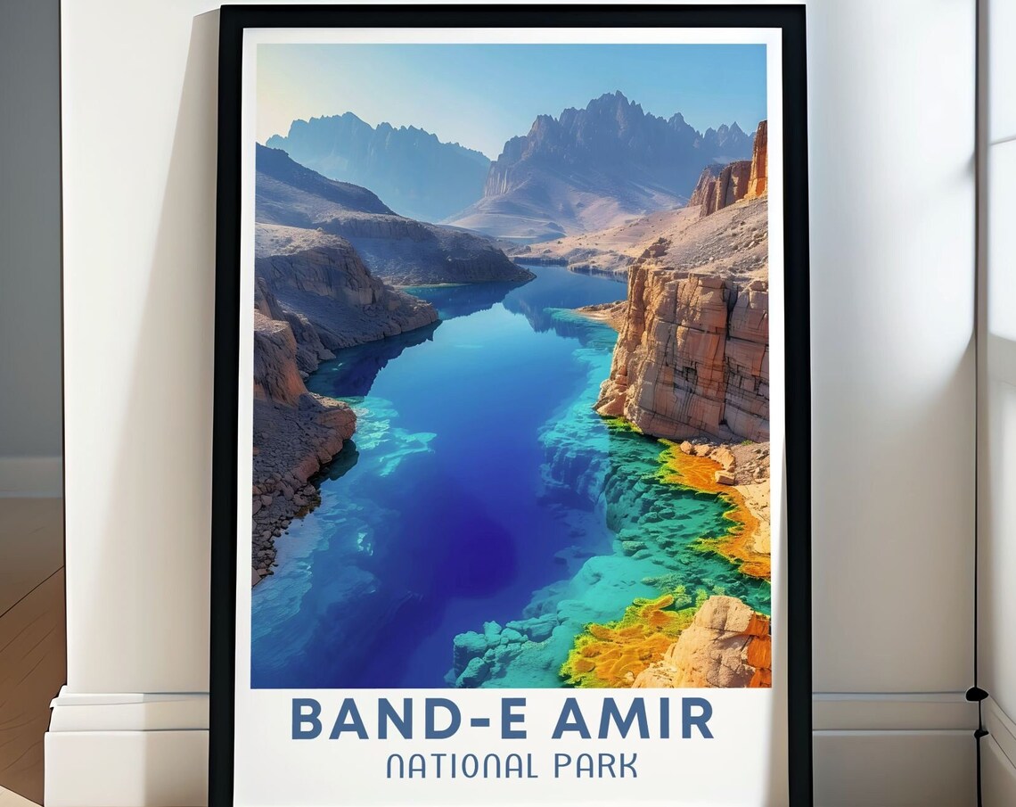 Bande Amir National Park Afghanistan Travel Poster