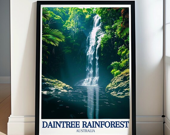 Daintree Rainforest Travel Posters Cape Tribulation Art Coral Sea Prints Daintree Rainforest Travel Posters Cape Tribulation Art