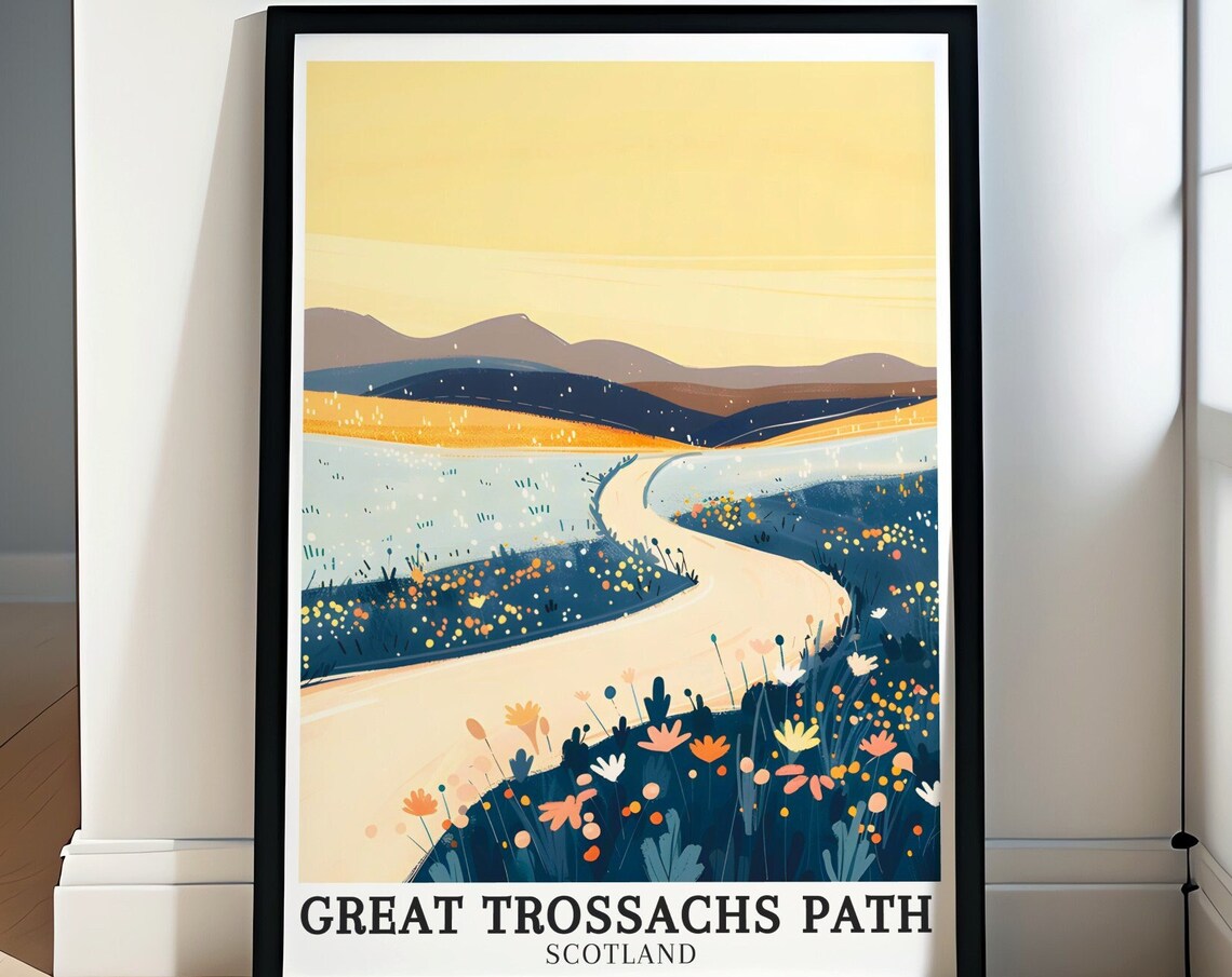 Great Trossachs Path Scotland Wildflower Trail Golden Hills Poster