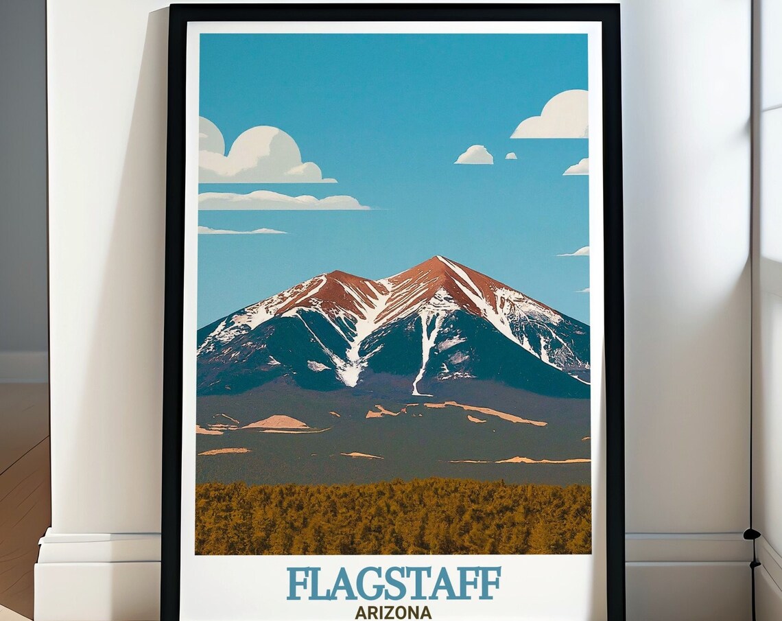 Flagstaff Arizona San Francisco Peaks Snow Capped Mountain Poster