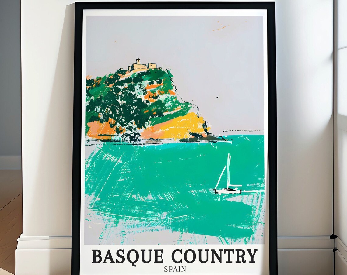 Basque Country San Juan de Gaztelugatxe Hermitage Isle Poster