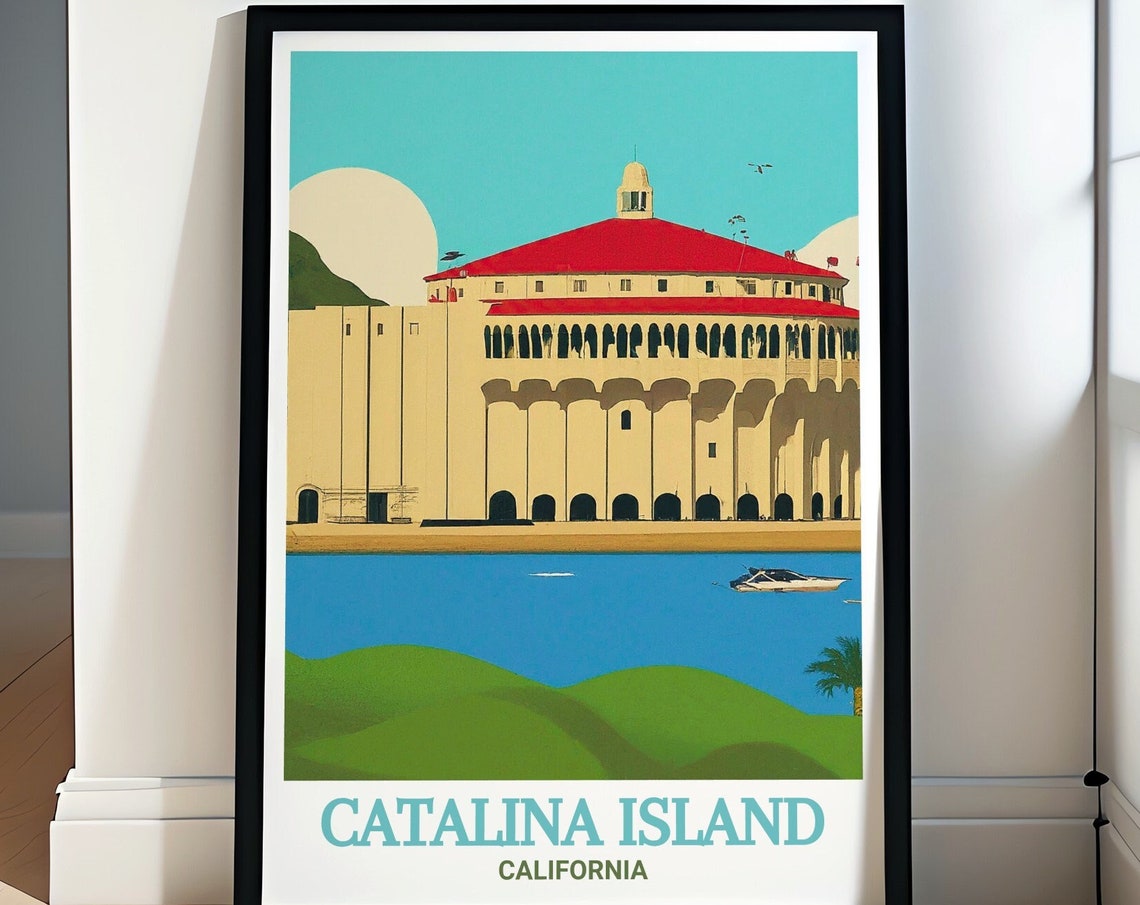 Catalina Island Travel Art Collection Catalina Casino Travel Posters Catalina Island Travel Wall Decor