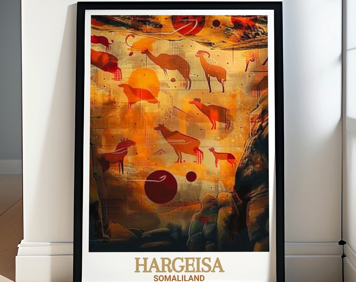 Hargeisa Somaliland Laas Geel Rock Art Cave Paintings Poster