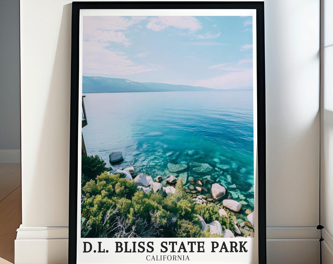 D.L. Bliss State Park Rubicon Point Crystal Water Shore Poster