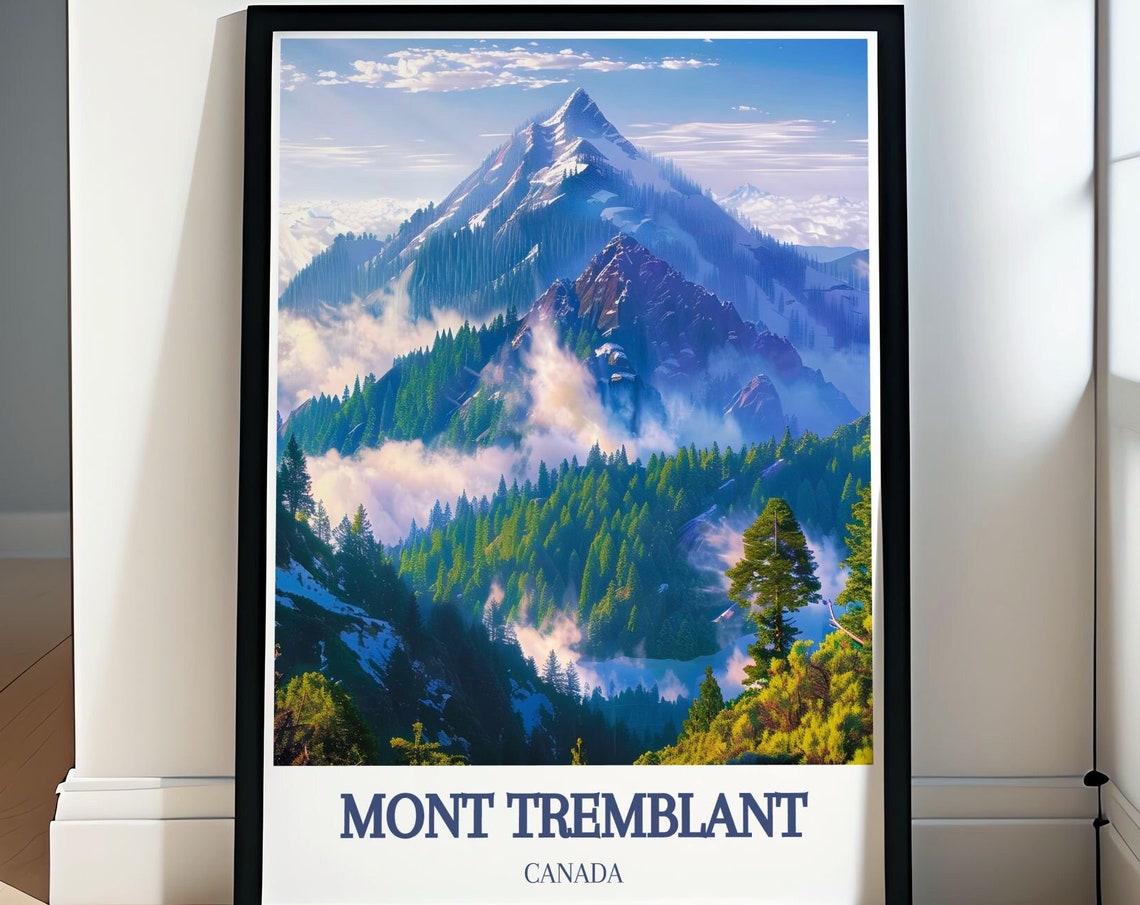 Mont Tremblant Snowcapped Peaks Above Laurentian Forest Poster