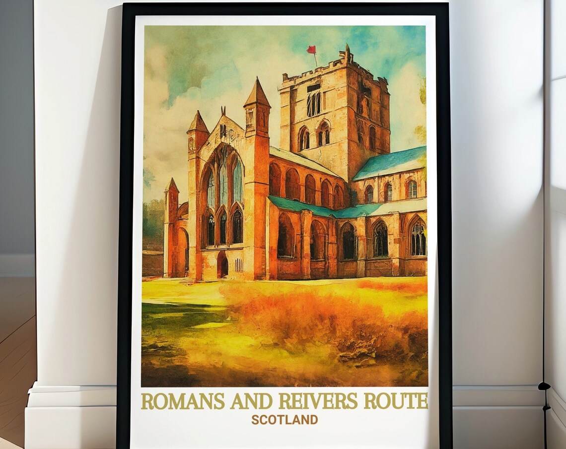 Romans And Reivers Route Hexham Abbey Golden Stone View Poster
