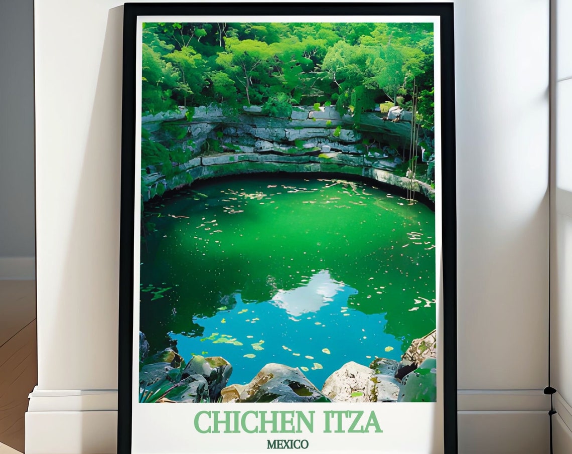 Sacred Circular Cenote Pool Jungle near Chichen Itza Mexico Poster