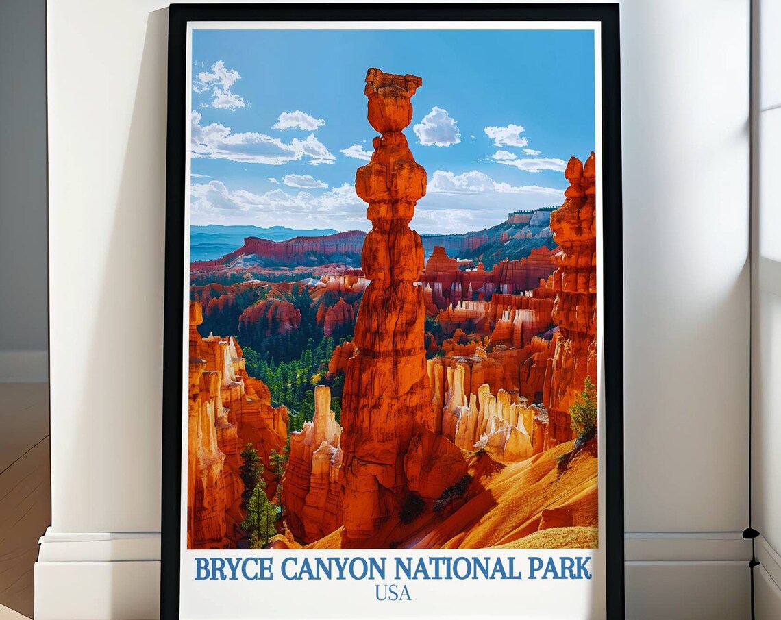 Bryce Canyon National Park Thors Hammer Hoodoo USA Travel Poster
