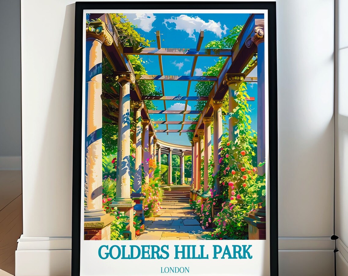 Golders Hill Park London Pergola Colonnade Flower Garden Poster