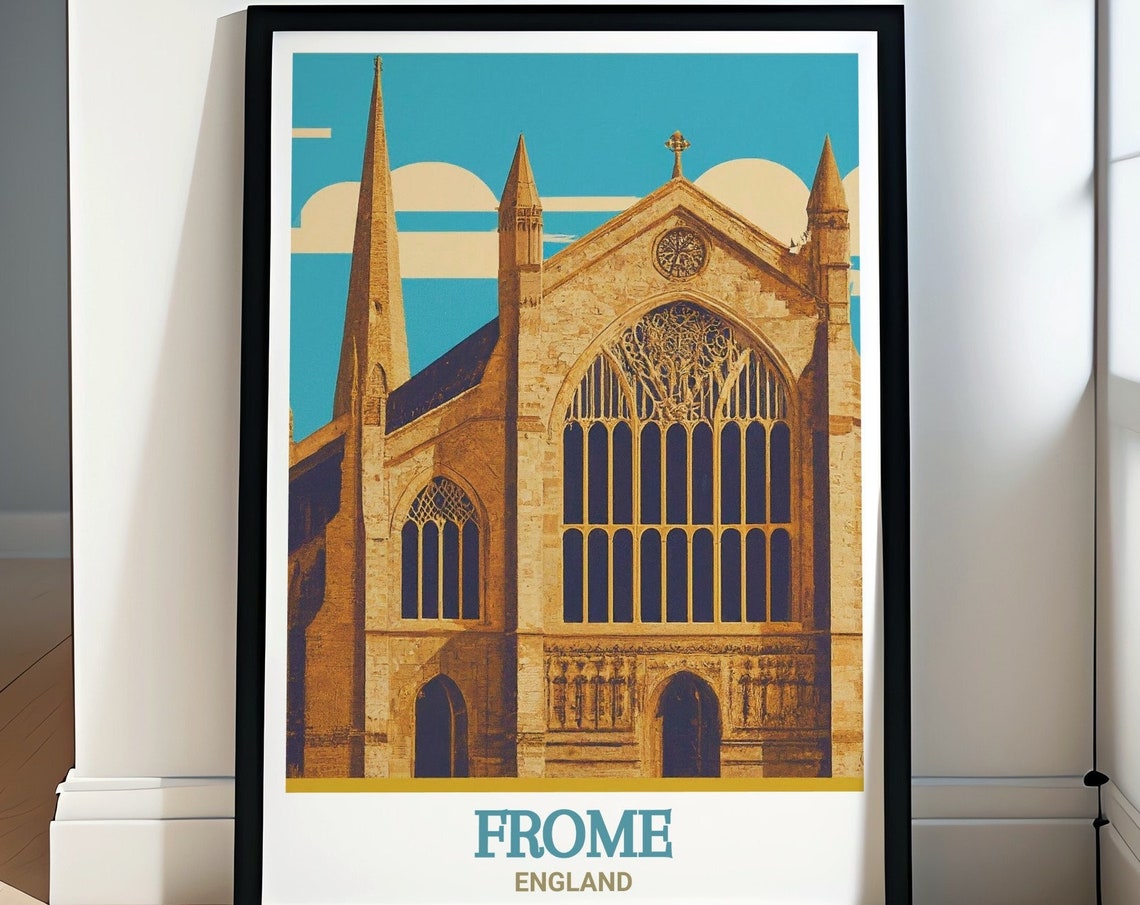 Frome Travel Print St John The Baptist Church Art Print St John The Baptist Church Poster St John The Baptist Church In Frome Decor