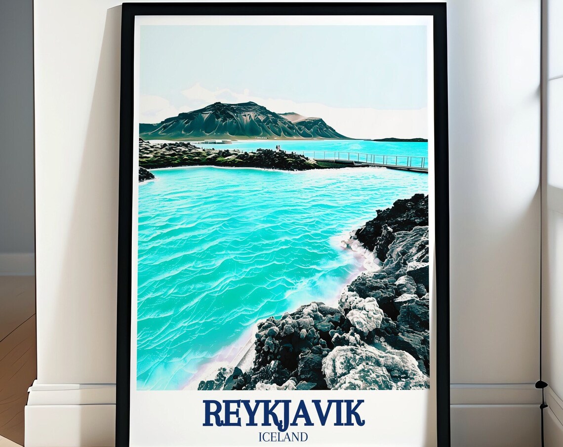 Blue Lagoon Milky Blue Geothermal Waters Near Reykjavik Iceland Poster