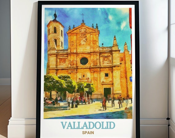Valladolid Travel Print Cathedral Of Valladolid Art Cathedral Of Valladolid Poster Cathedral Of Valladolid Print Valladolid Decor