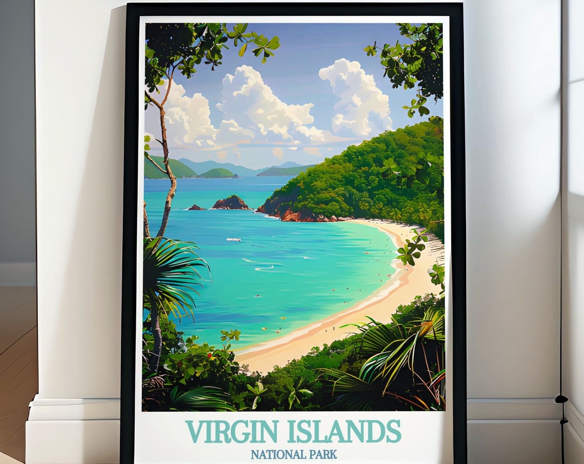 Virgin Islands National Park Turquoise Bay Beach View Poster