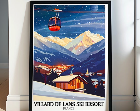 Villard De Lans Ski Resort Wall Art Villard De Lans Ski Resort Prints And French Alps Art Vercors Mountains Decor