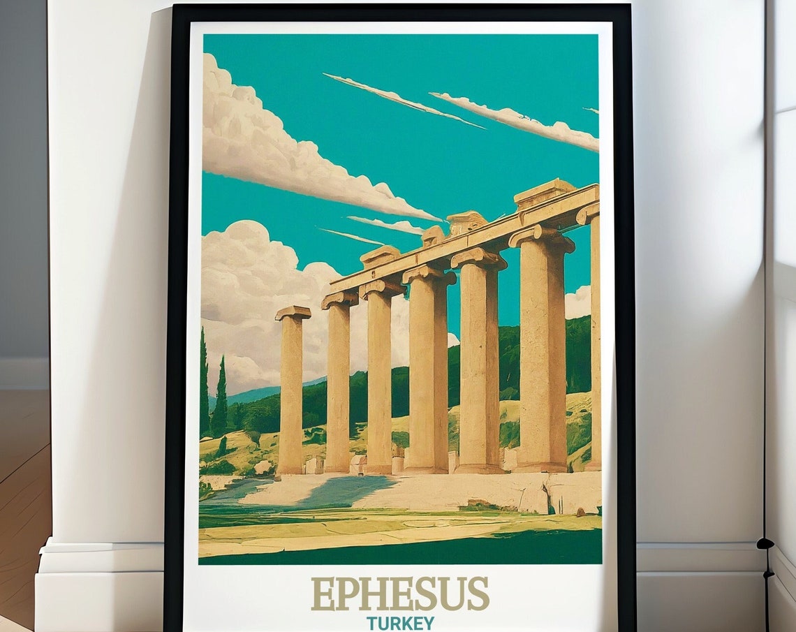 Ephesus Travel Art Temple Of Artemis Travel Posters Turkey Travel Print Temple Of Artemis Travel Prints