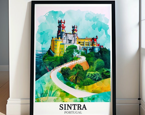 Sintra Travel Art Pena National Palace So Pedro De Penaferrim Poster Pena National Palace So Pedro De Penaferrim Art Sintra Decor