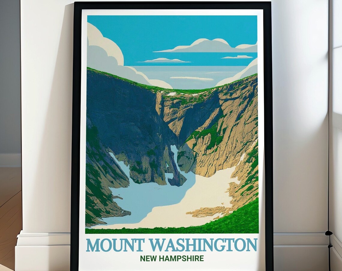 Tuckerman Ravine Mount Washington New Hampshire Travel Poster