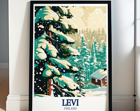 Levi Travel Print Levi Ski Resort Art Collection Levi Snow Park Wall Art Collection Levi Travel Wall Art