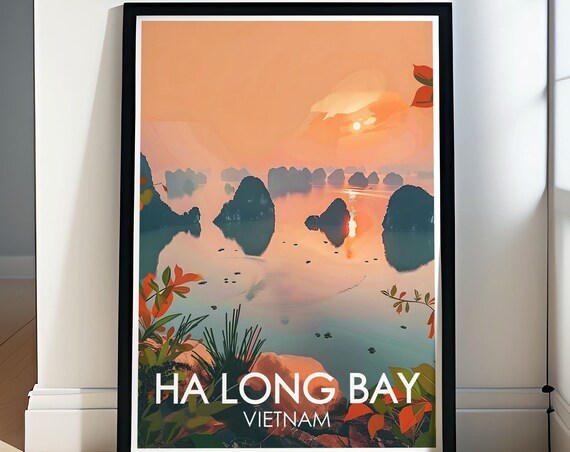 Ha Long Bay Travel Posters Dragon Tails Island Art Collection Explore Ha Long Bay Dragon Tail Island Prints
