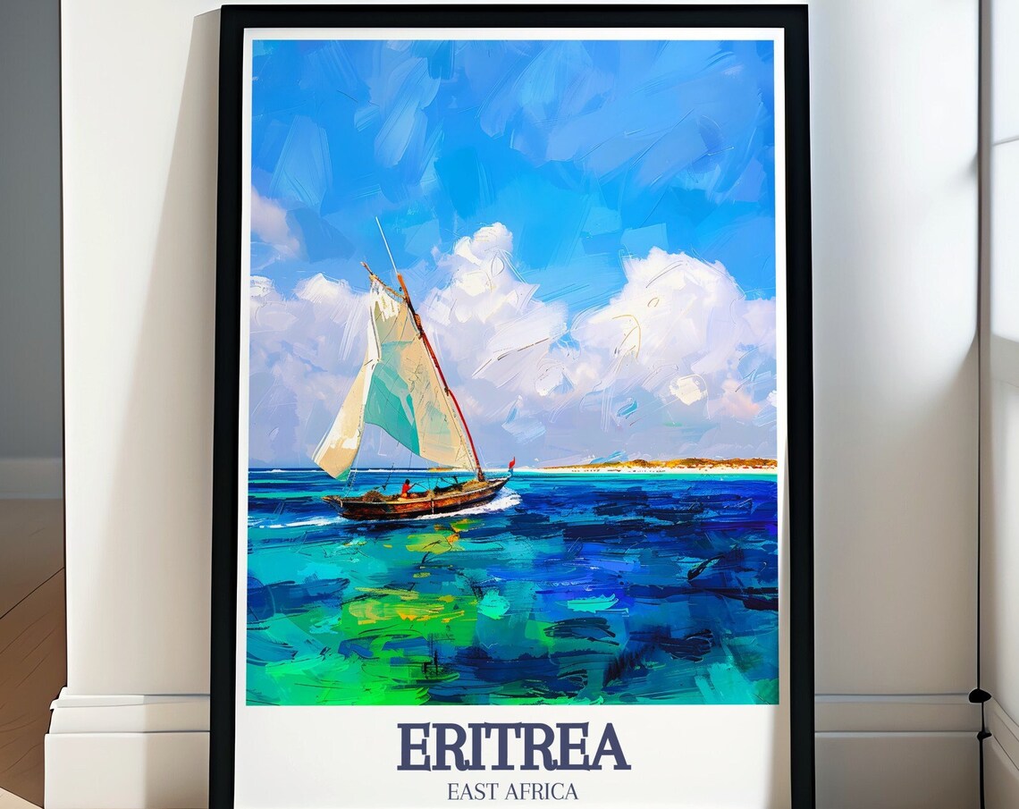 Dahlak Island Travel Poster, Red Sea Wall Art