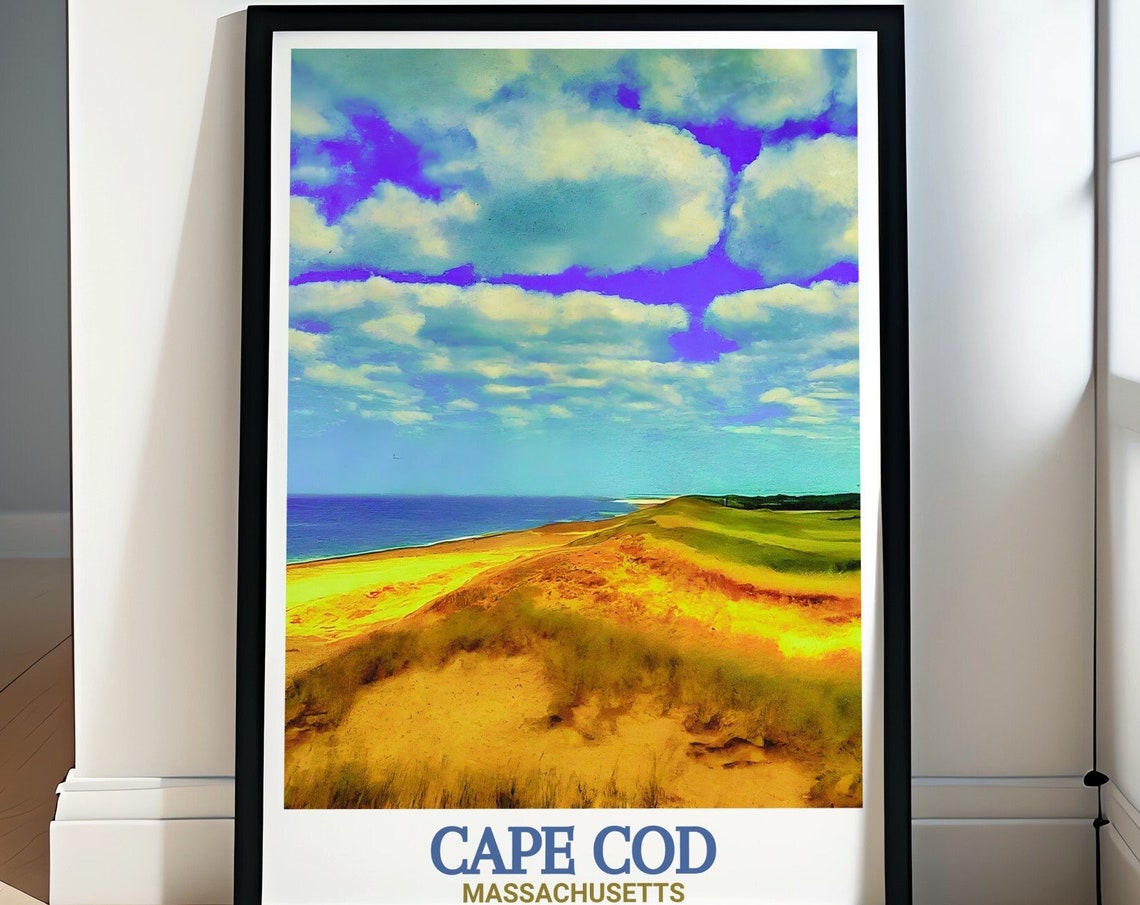 Cape Cod Massachusetts National Seashore Dunes Coastline Poster