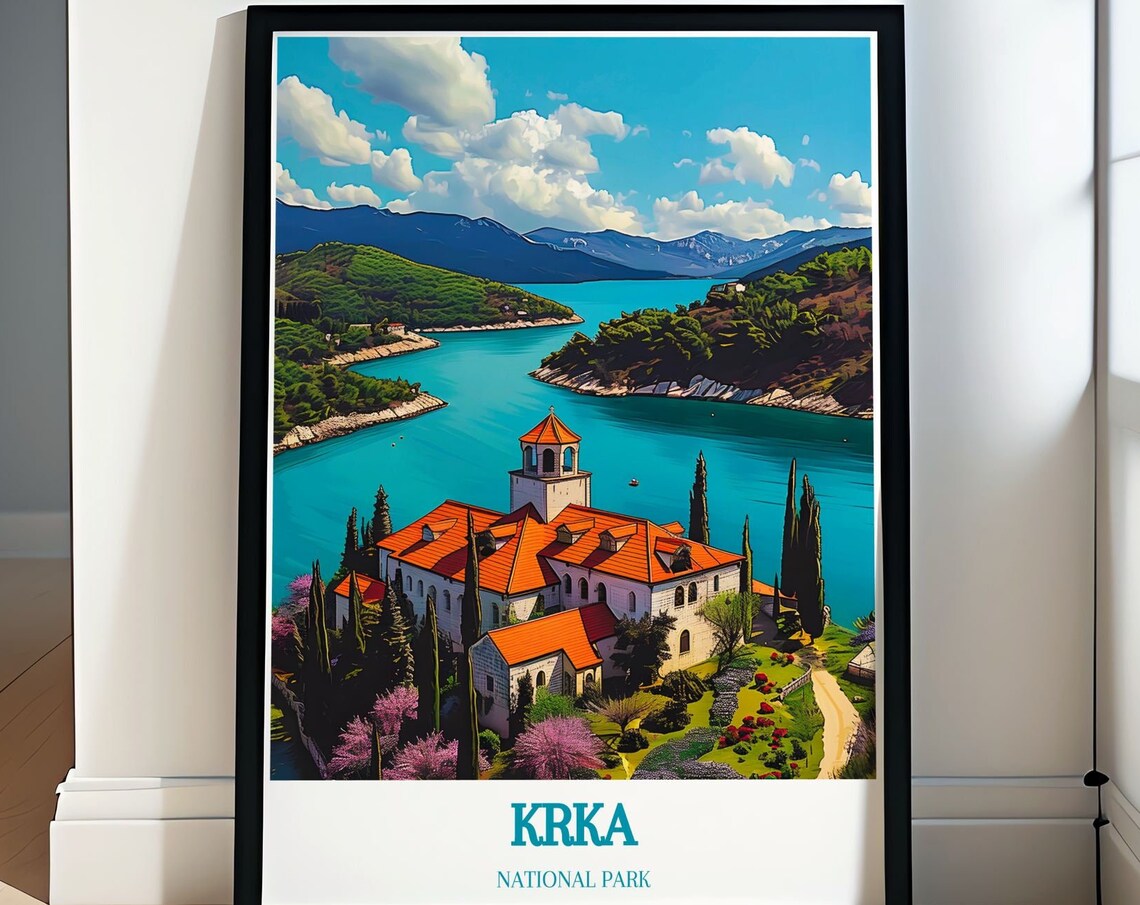 Krka National Park Croatia Visovac Island Monastery Lake Poster