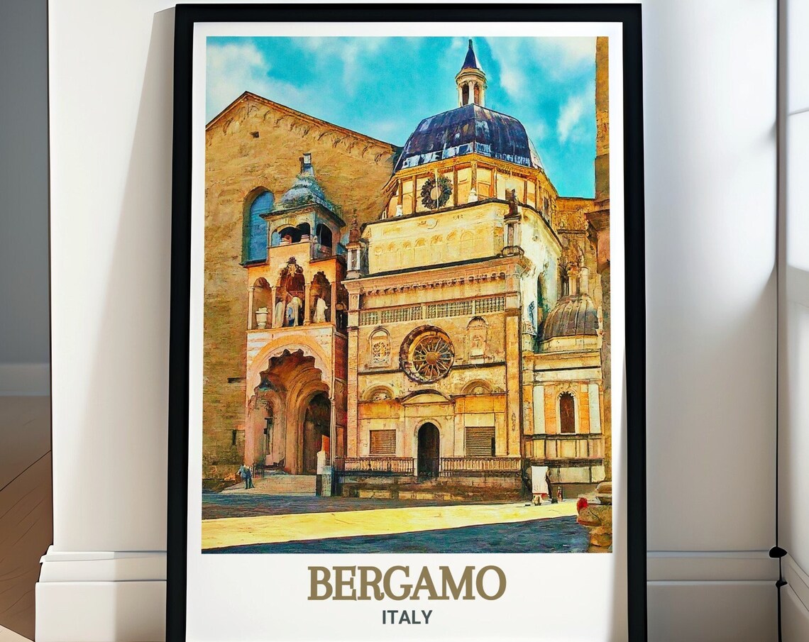 Bergamo Basilica Santa Maria Maggiore Dome Italy Historic Poster