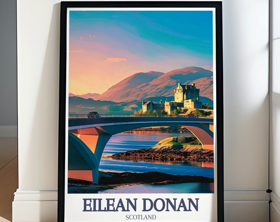 Eilean Donan Travel Art Eilean Donan And Skye Bridge Wall Art Skye Bridge And Eilean Donan Castle Art Eilean Donan Castle Travel Poster