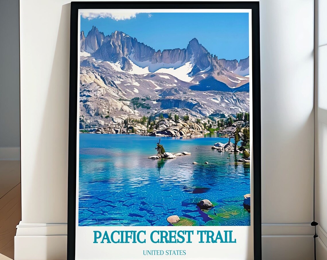 Pacific Crest Trail Turquoise Alpine Lake Granite Reflections Poster