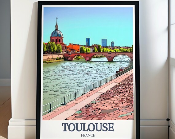 Toulouse Wall Art Garonne River Posters Toulouse Travel Art For Your Home Decor Garonne River Prints