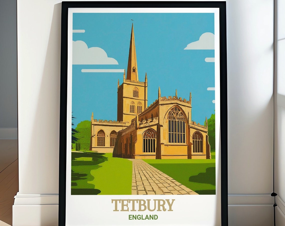 Tetbury Travel Print St Mary The Virgin And St Mary Magdalen Church Travel Wall Art Tetbury Travel Wall Decorations