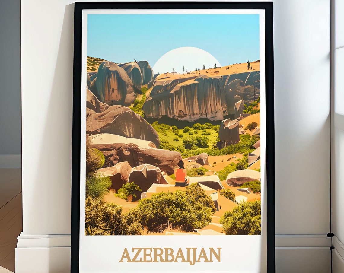 Azerbaijan Gobustan Rocky Desert Ancient Volcanic Hills Poster