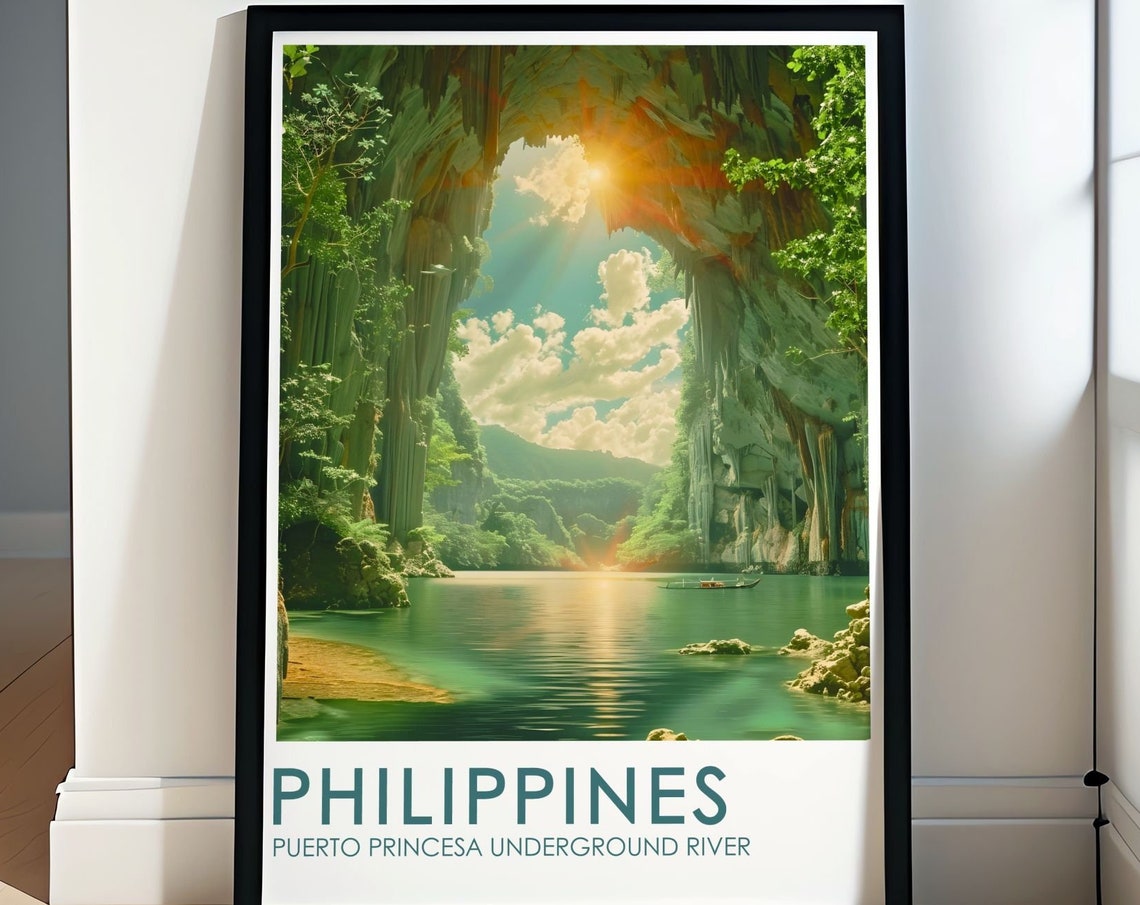 Puerto Princesa Underground River Cave Philippines Paradise Poster